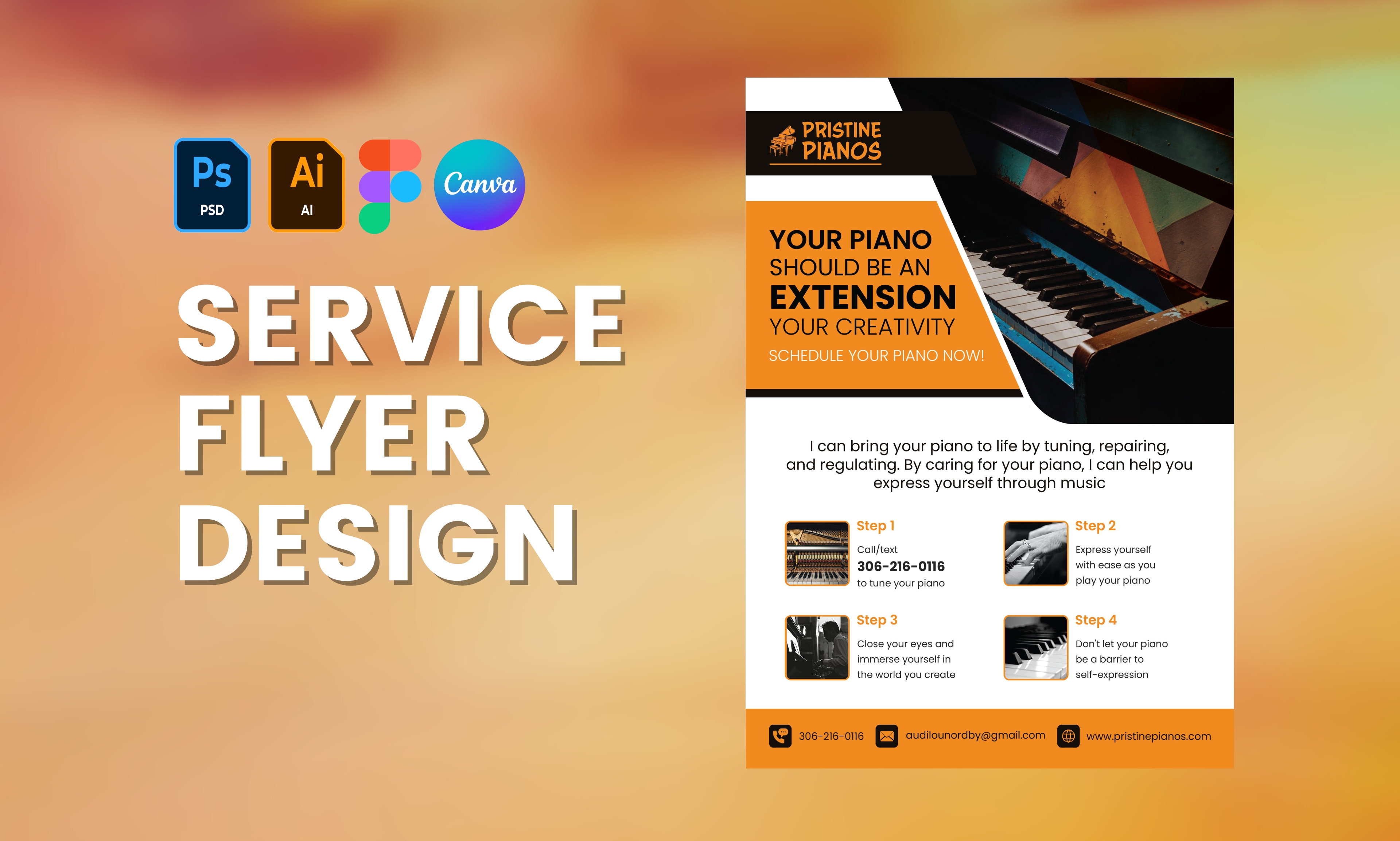 You will get creative, power washing, window cleaning flyer design