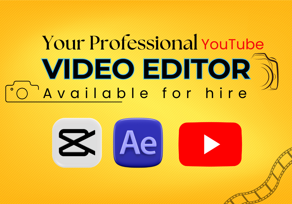 I will be your professional youtube video editors ava...