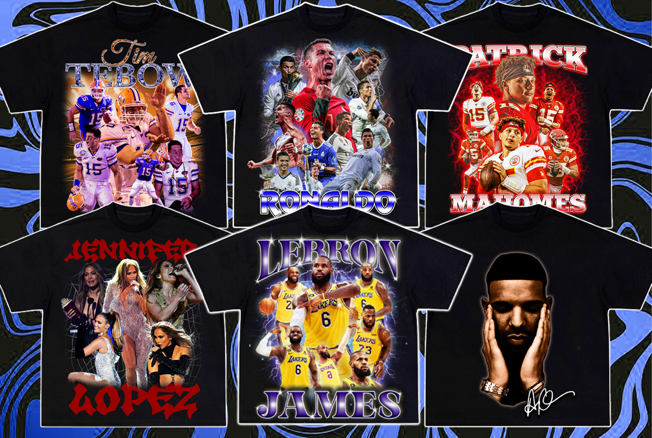 I will design you a bootleg t shirt 90s rap, sports,...