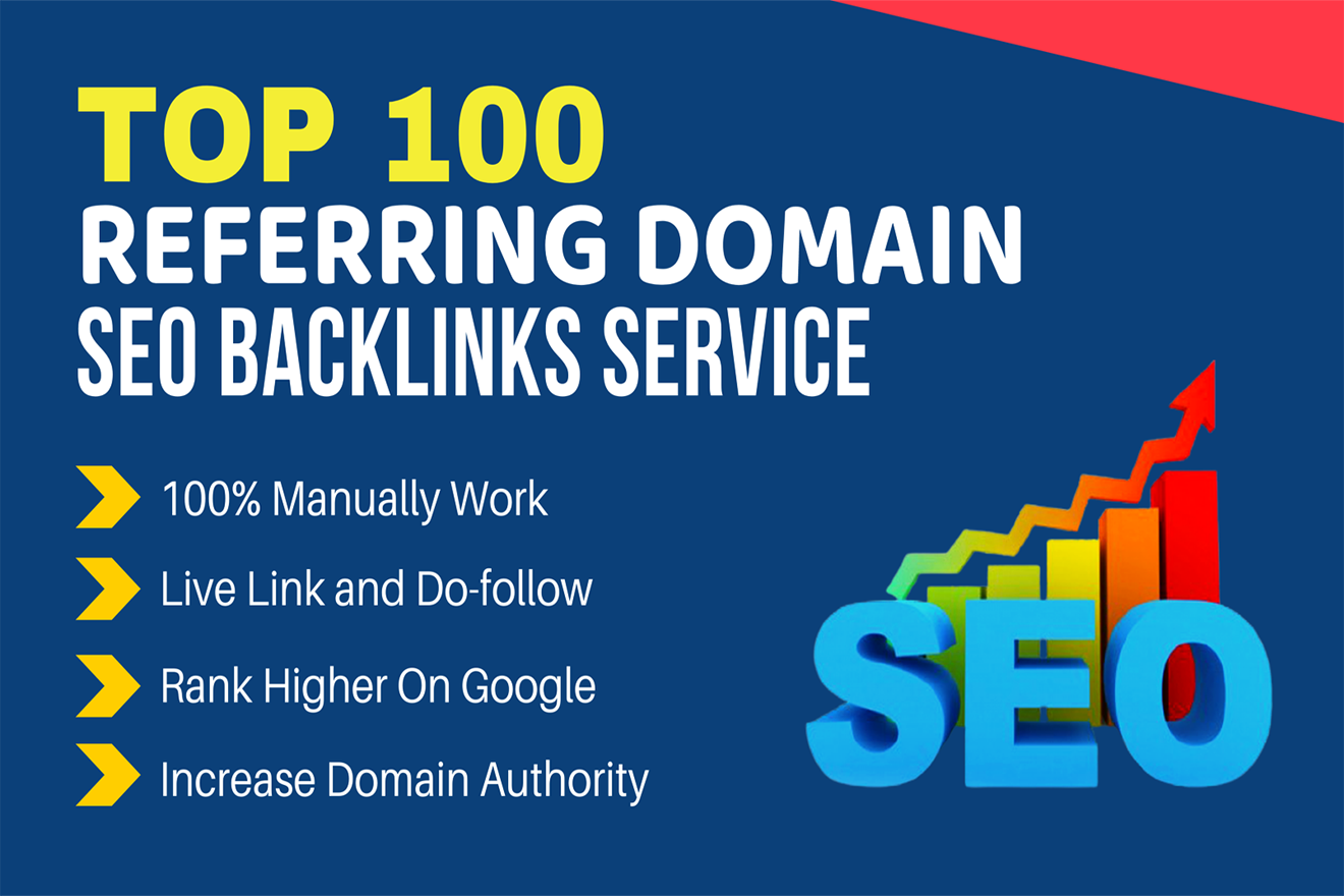 I will build 100 referring domain SEO backlinks for w...
