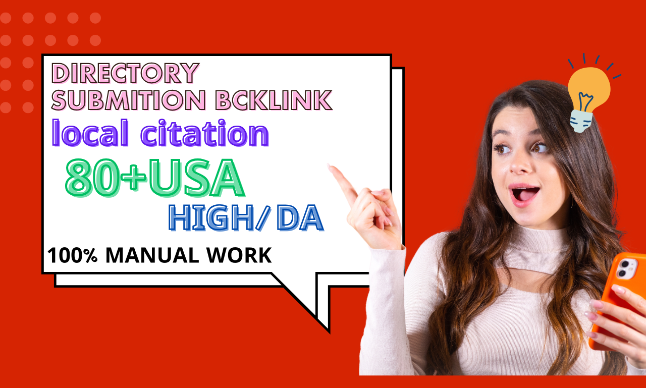 I will do 80 directory submission and local seo backlinks 