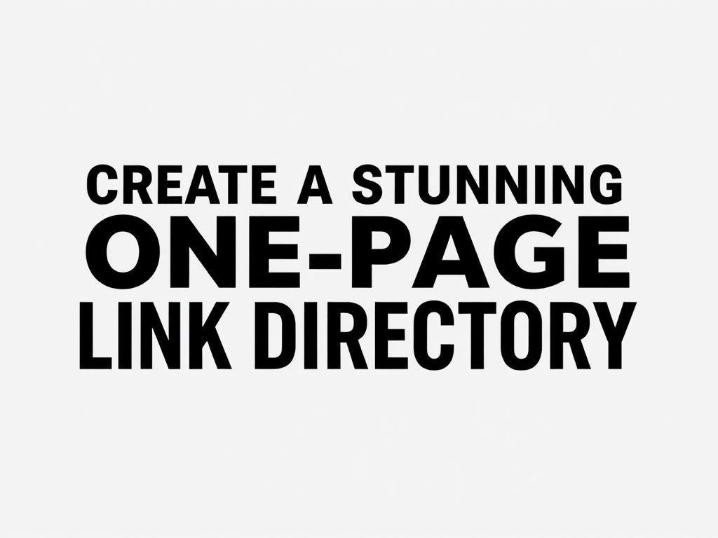Create a Stunning One-Page Link Directory