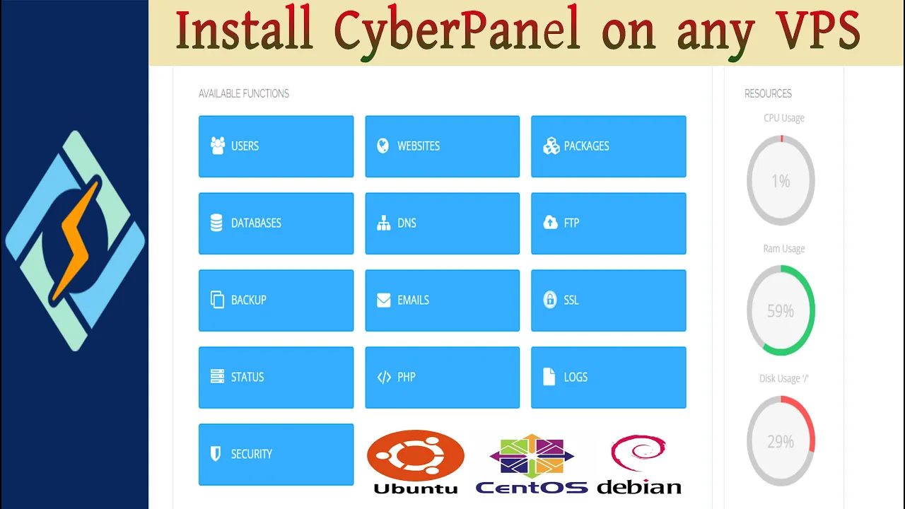 I will install CyberPanel on any VPS or Dedicated server