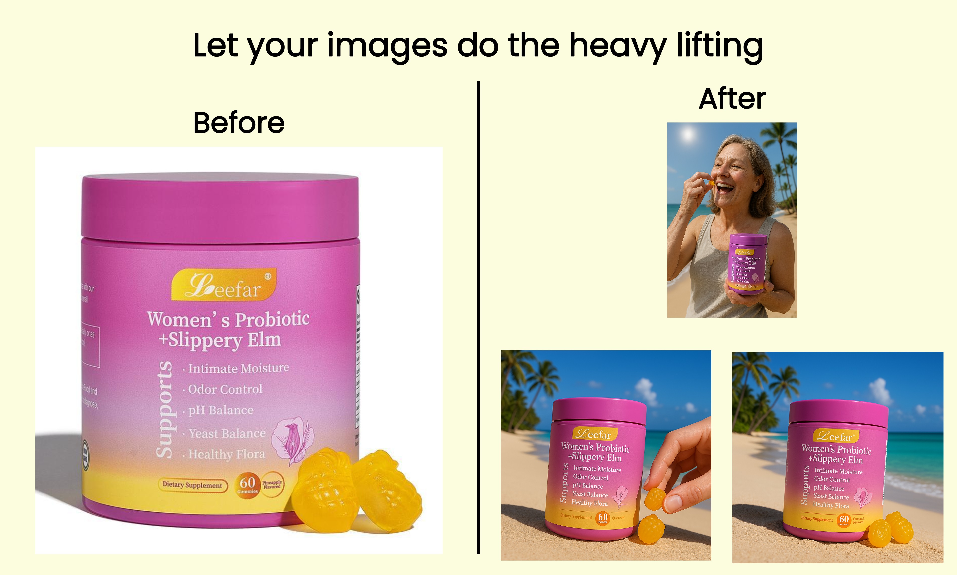 I will create 5 realistic ai product images for your ecom store