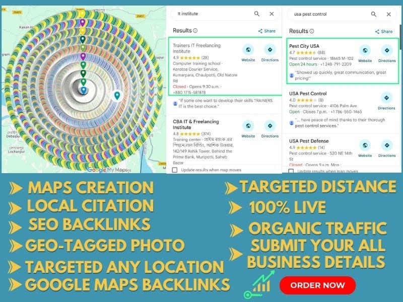 I will manually create 100,000 Google Maps citations for local SEO & Google My Business ranking