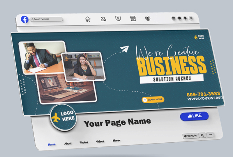 design social media cover images with premium design and 3D mockup