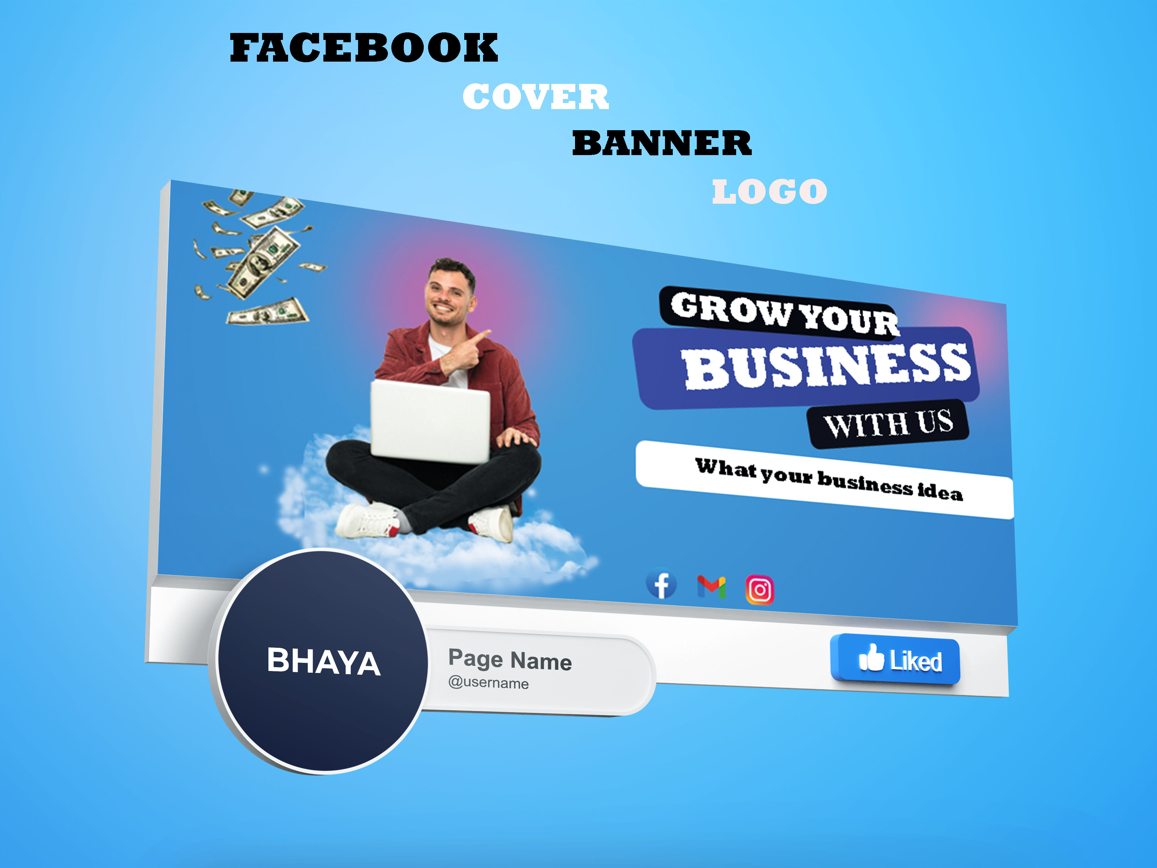 i will create professional graphic design Services- Logos, Banners, social media & More