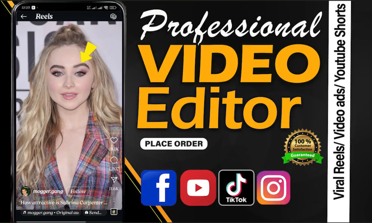 I Will do youtube video editing, shorts, instagram reels edits (1-3 Minute video)