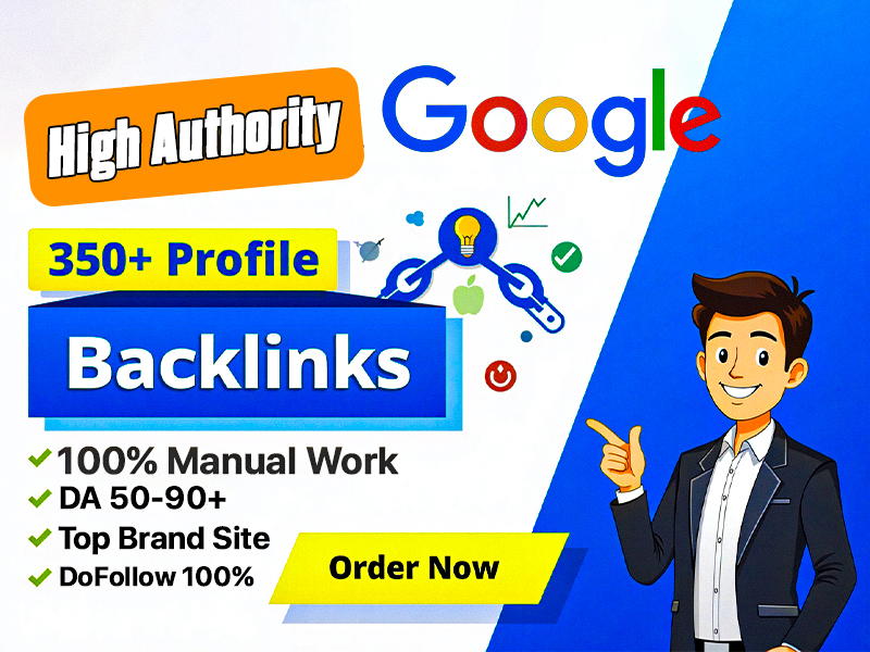 Get 350+ High-Quality Profile Backlinks for your webs...