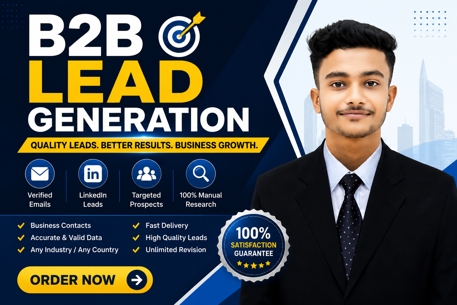 I Will Provide Verified B2B Lead Generation, Email L...