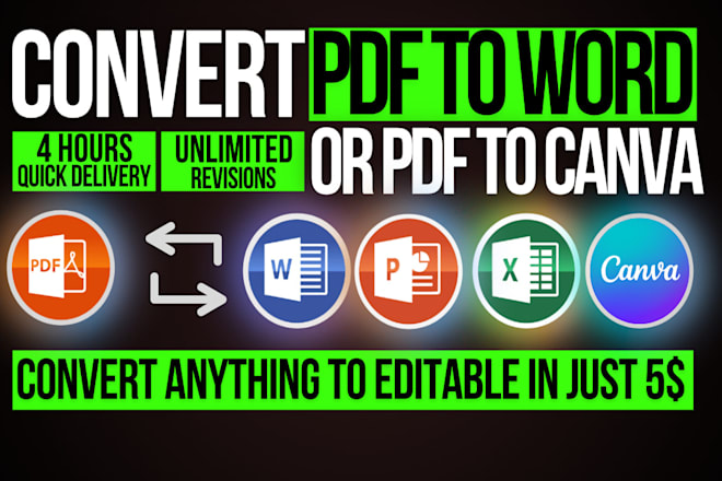 Convert PDF to Word, Word to PDF, Excel & More
