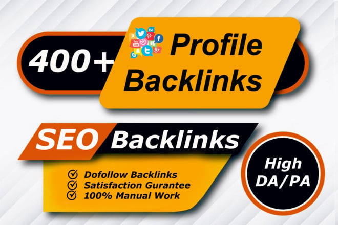 I will Skyrocket Your SEO with 400+ Profile Backlinks