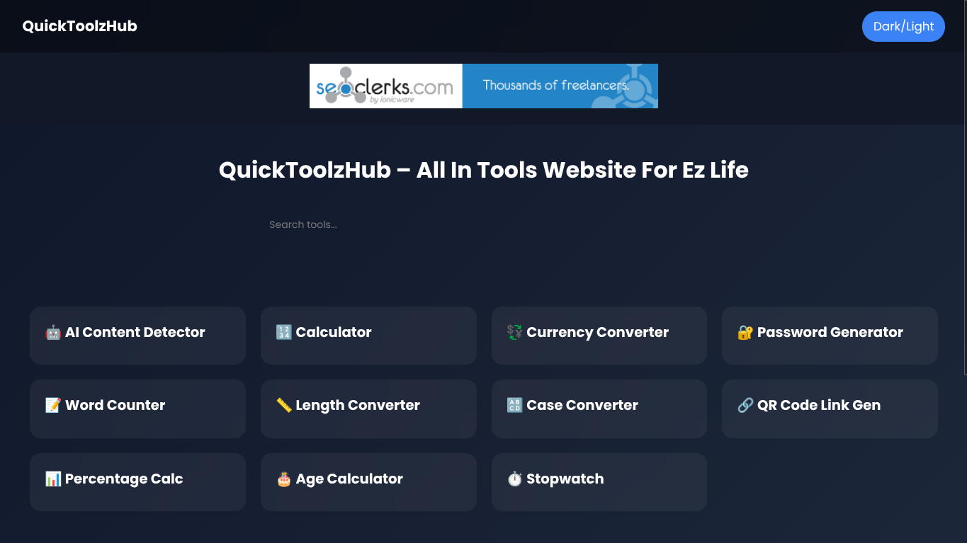 I will provide a fully responsive All-In-One Utility Website