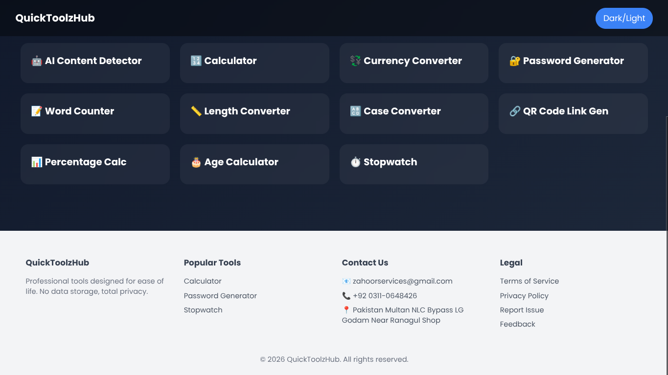 I will provide a fully responsive All-In-One Utility Website