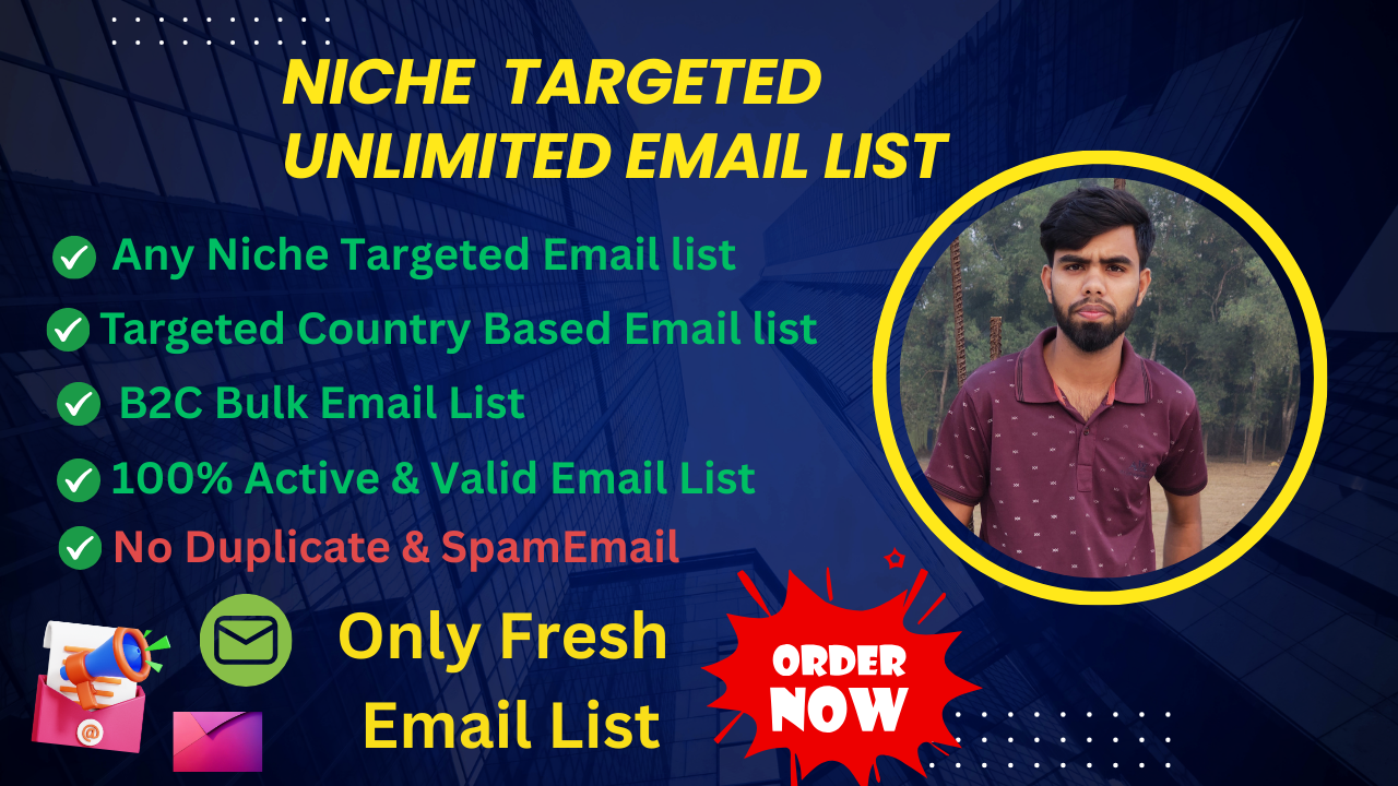 Get 400K+ Targeted, Active & Verified Niche-Based Email Lists