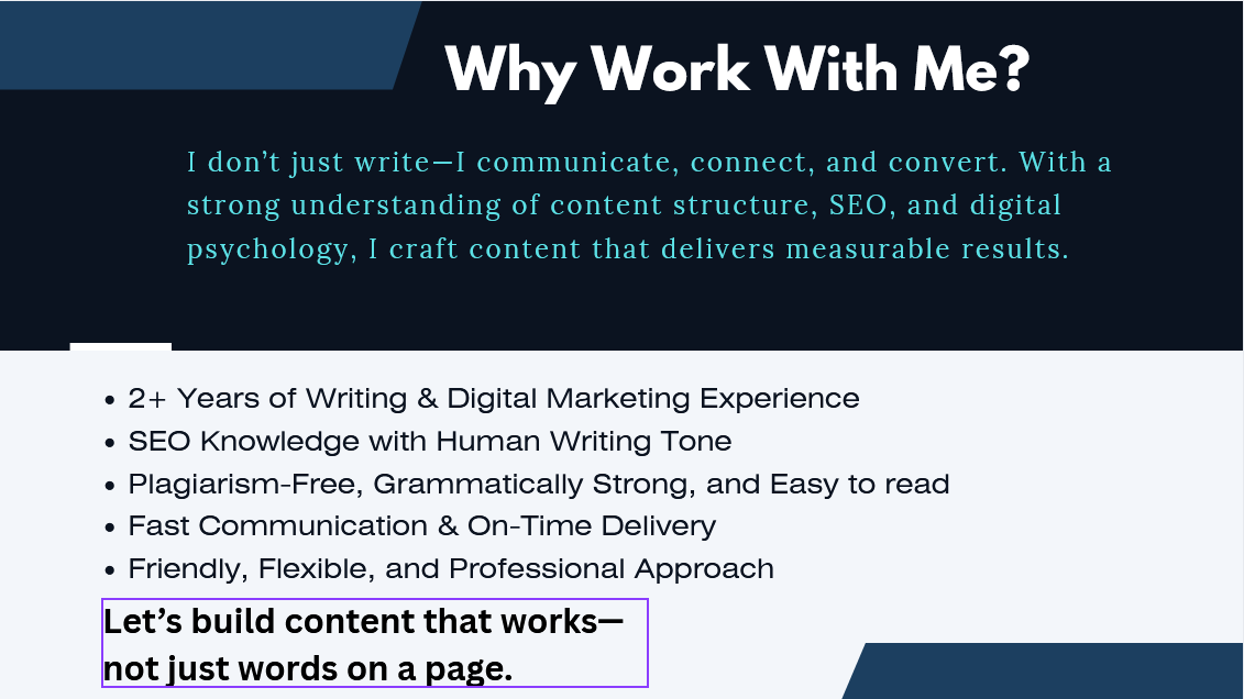 I will be your content writer for blogs, product descriptions, and SEO pages