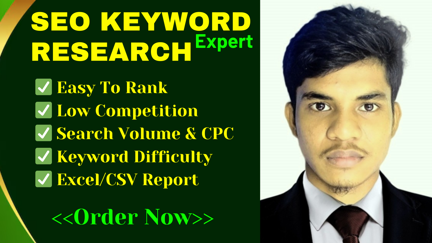 I will advanced SEO keyword research with long tail terms and competitor analysis