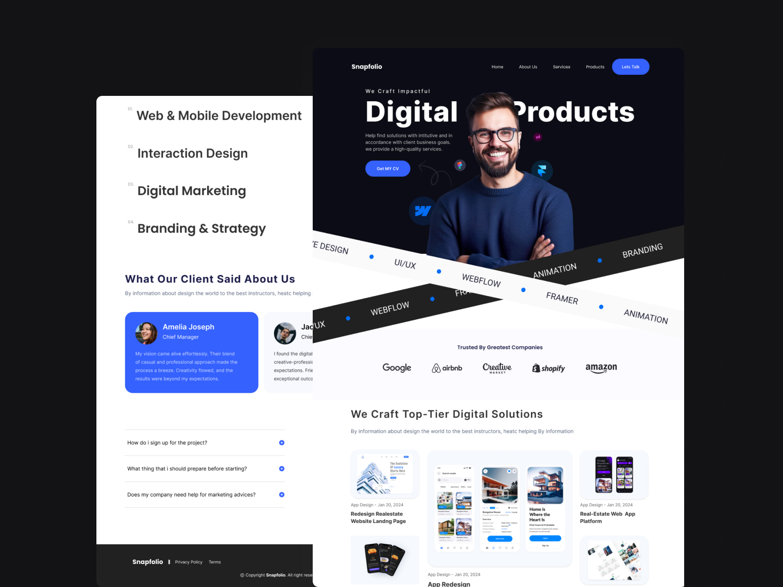 Modern Clean & Responsive Landing Page Design in Figma