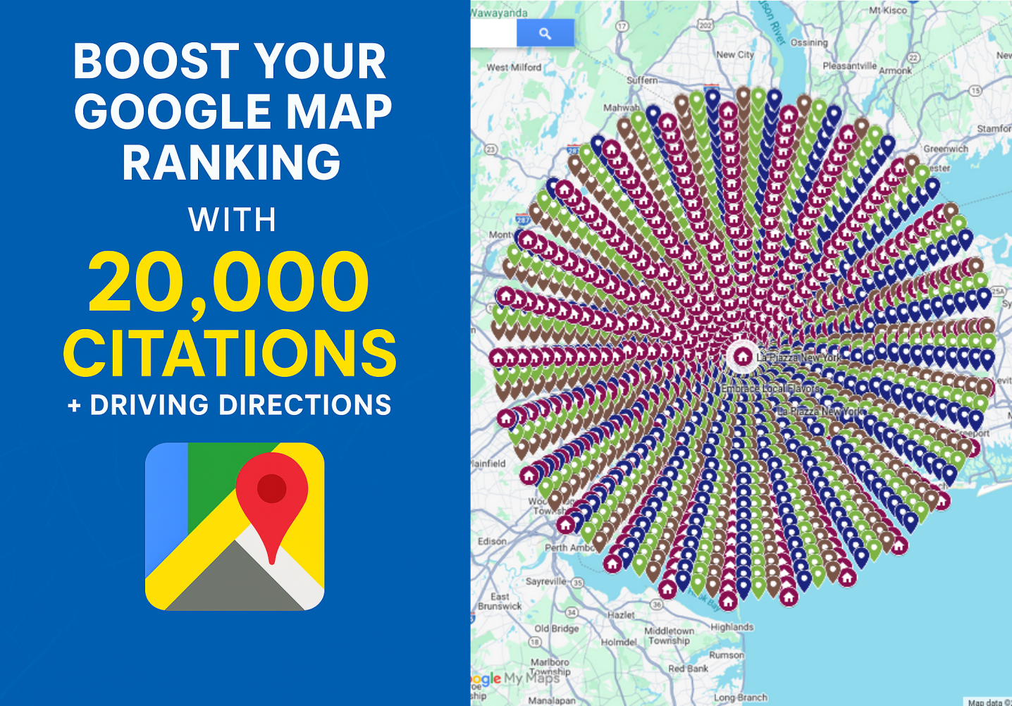 Boost Your Google Map Ranking with 20000 Google Map Citations + 10 Driving Directions