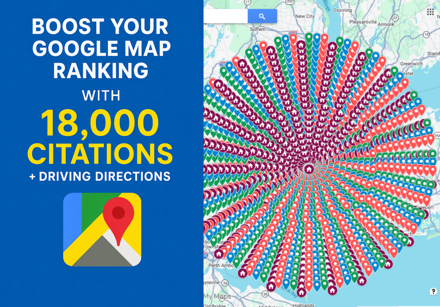 Boost Your Google Map Ranking with 18000 Google Map Citations + 10 Driving Directions
