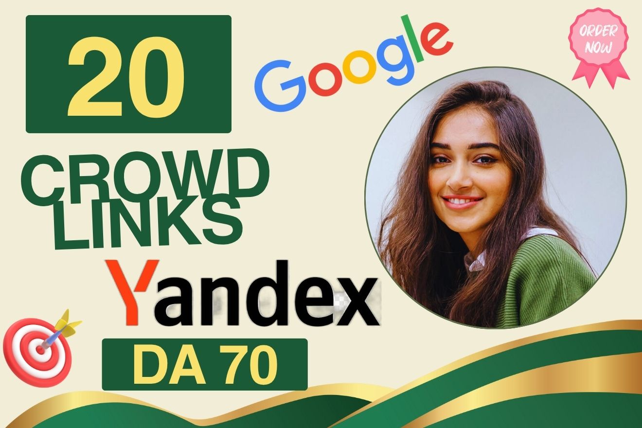 20 Crowd Links for Yandex and Google - Unique Text