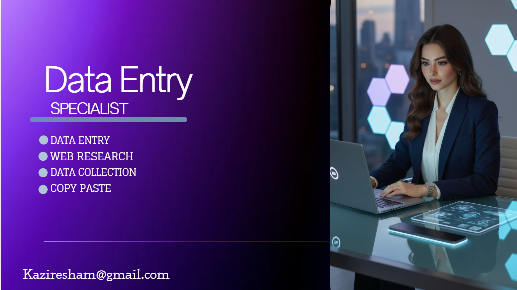 I Will Do Fast and Accurate Data Entry, Copy Paste and Web Research