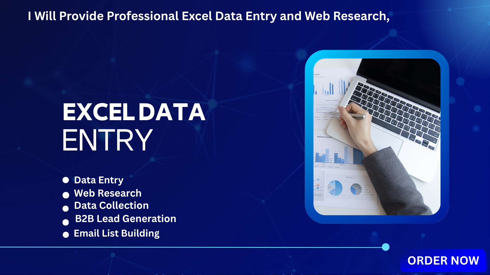 I Will Do Excel Data Entry, Web Research and Lead Generation. For 24 Hours 