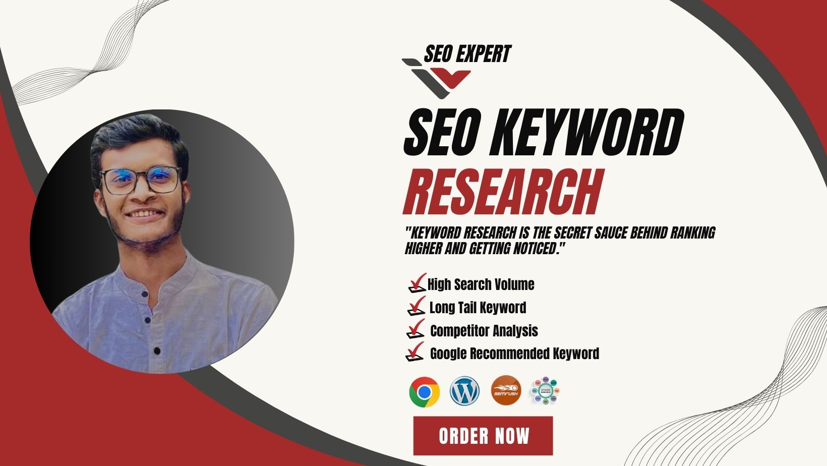 I will do high search volume SEO keywords research with semrush