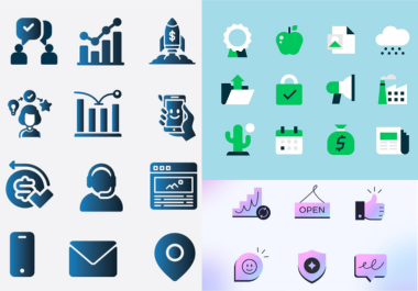 I will design unique vector icon for website or app in 24 hours