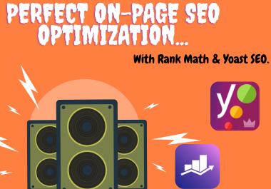 On-page SEO service optimization with Rank Math & Yoast SEO.