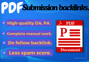 I will give 50 PDF submission backlinks service.