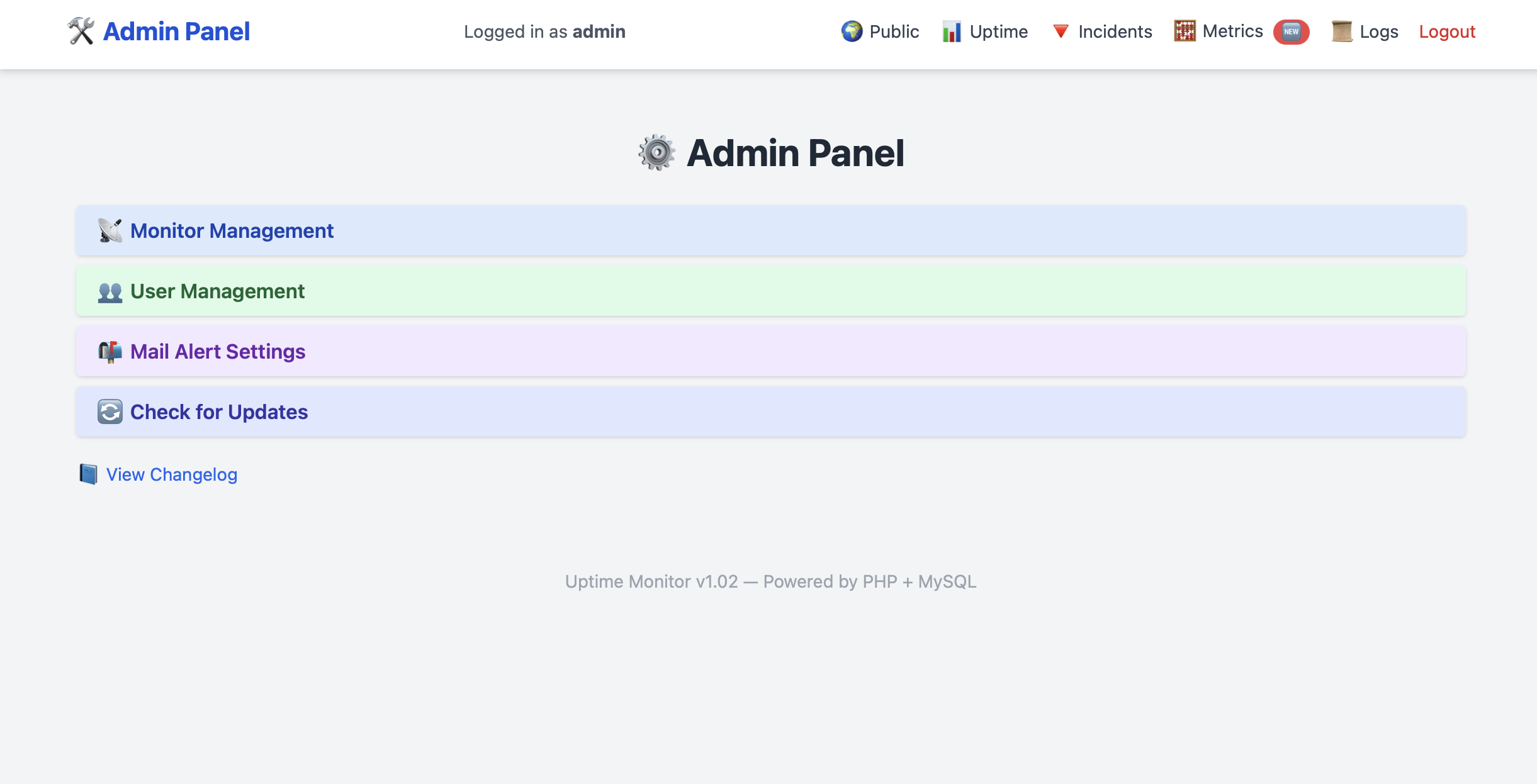Uptime Monitor &ndash; Self-Hosted Monitoring Tool (PHP + MySQL)