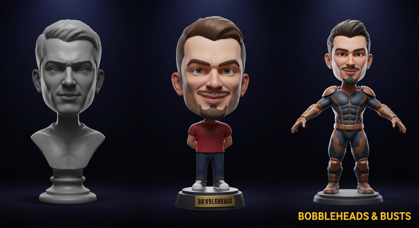 i will sculpt 3d boobled head, 3d bust model, 3d face and 3d full body model for 3d printing 