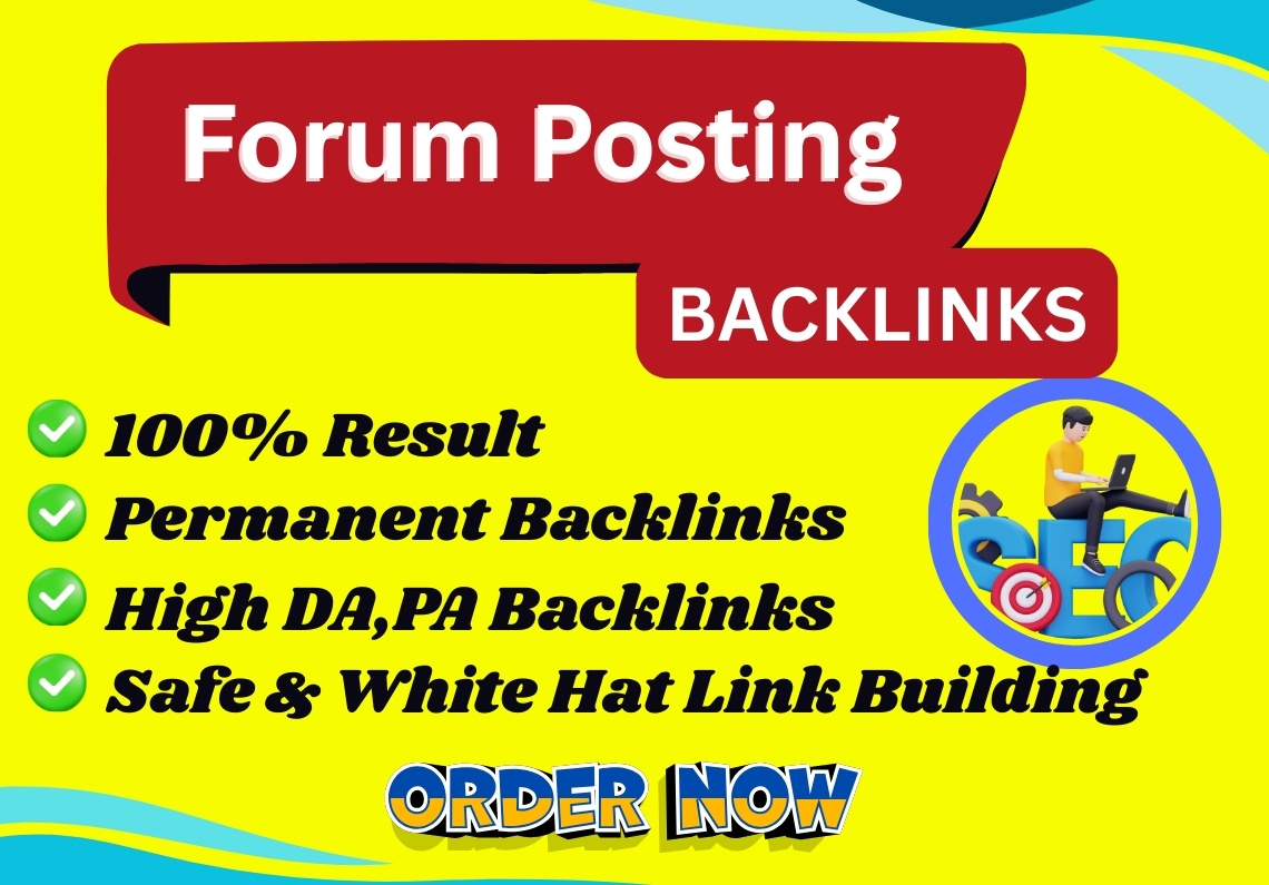 I will Build 150 High-Quality Forum Posting SEO Backlinks for Ranking Your Website