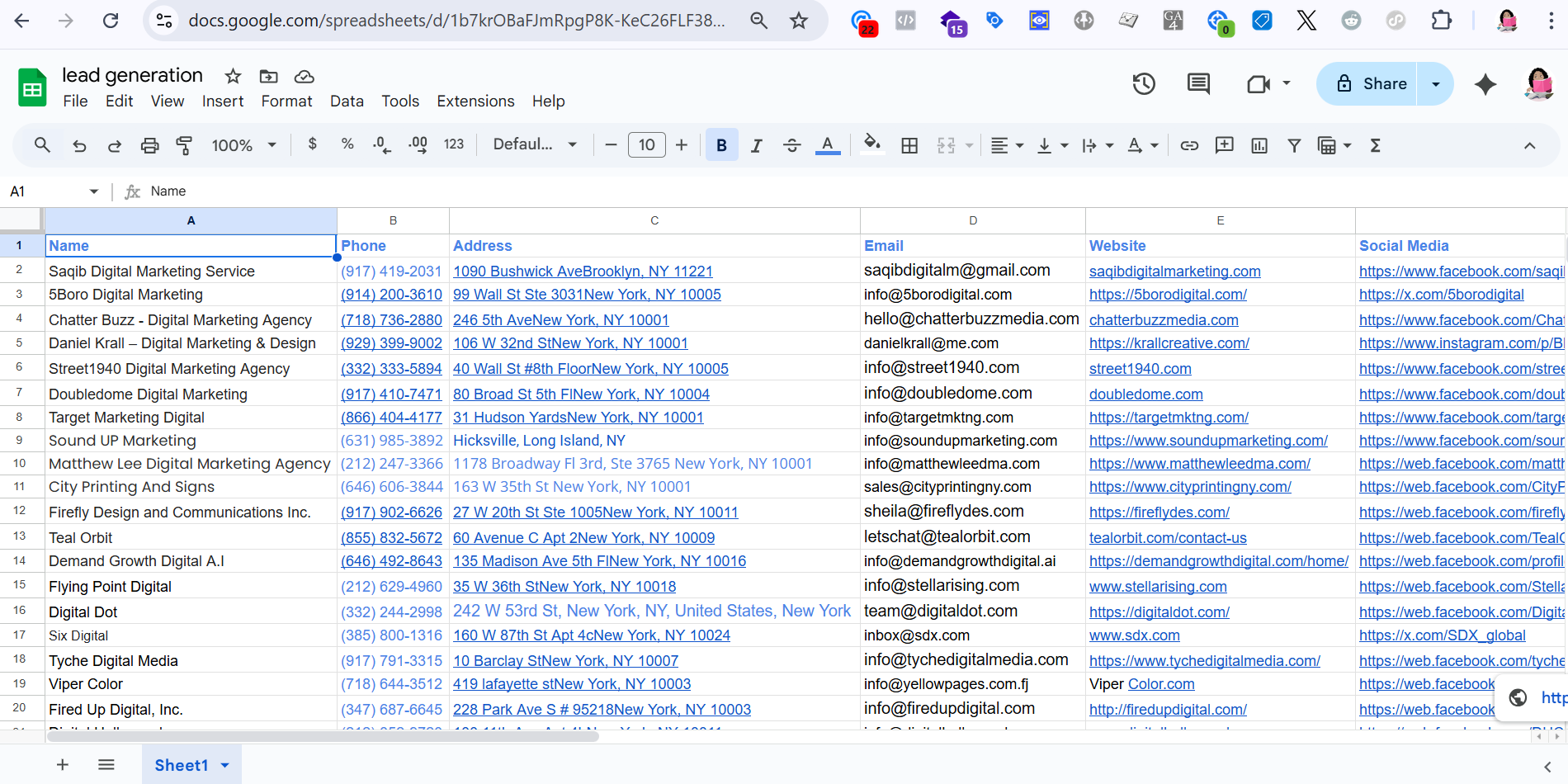 I will 100 b2b lead generation, email leads, LinkedIn leads, manual lead list 