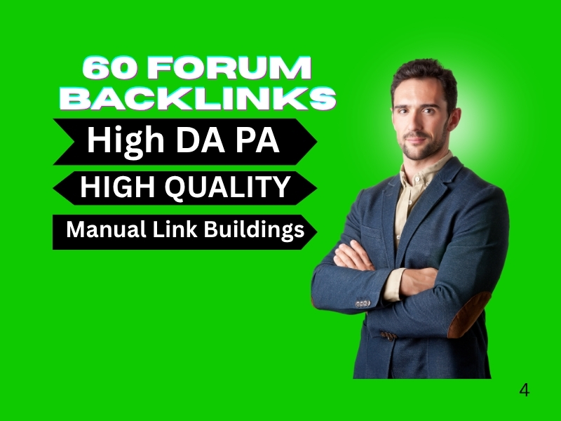 I will Provide 60 unique forum posting do follow backlinks to high DA PA websites