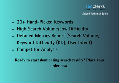 Top 20 SEO Keywords! Get Hand-Picked, Low-Competition Keywords to Rank Your Website Fast