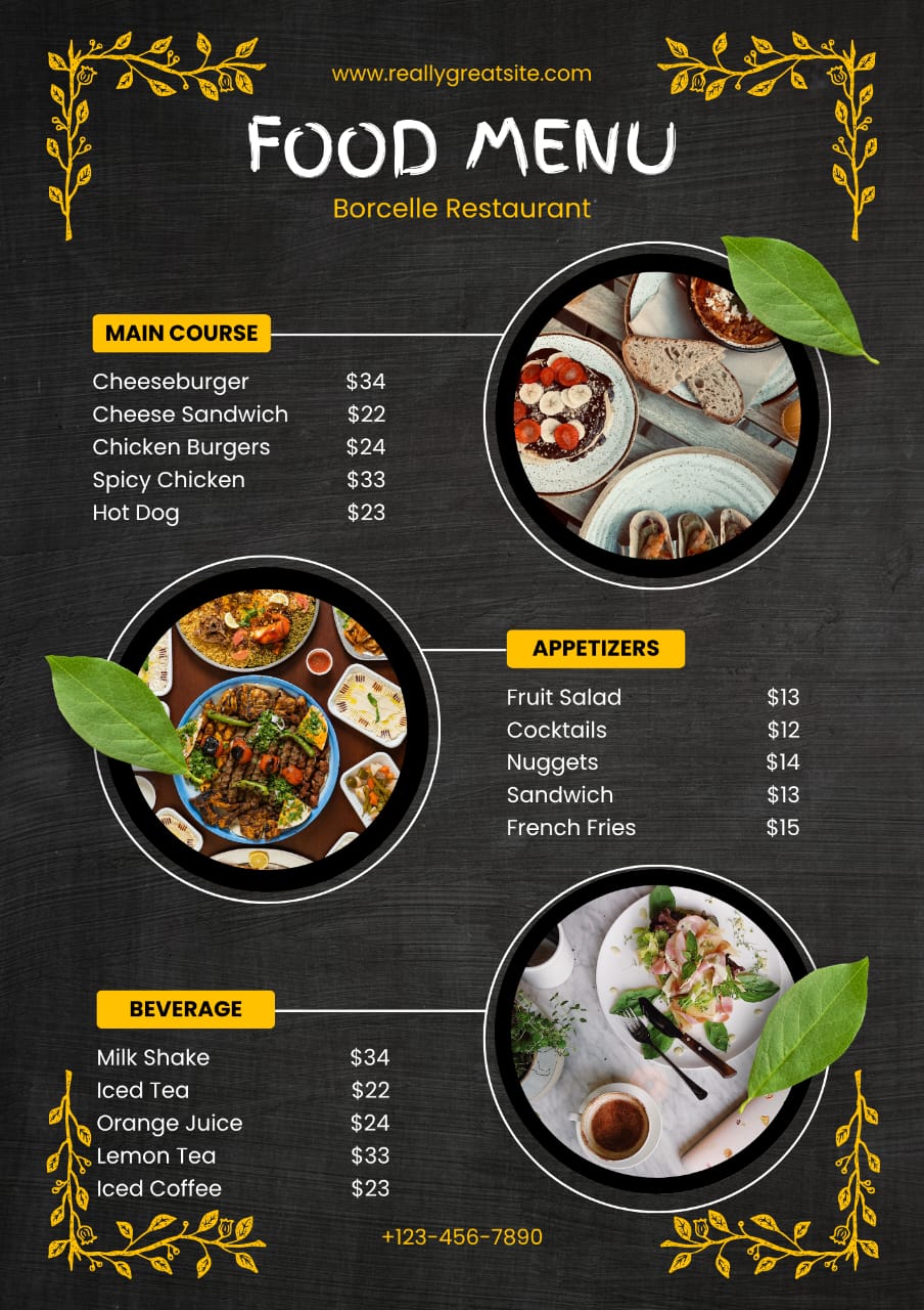 Design a Professional and Stylish Menu Card for Your Restaurant or Caf&eacute;