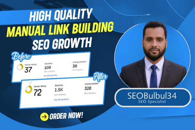 I will SEO Backlinks 40 High DA Authority link building service for Google ranking
