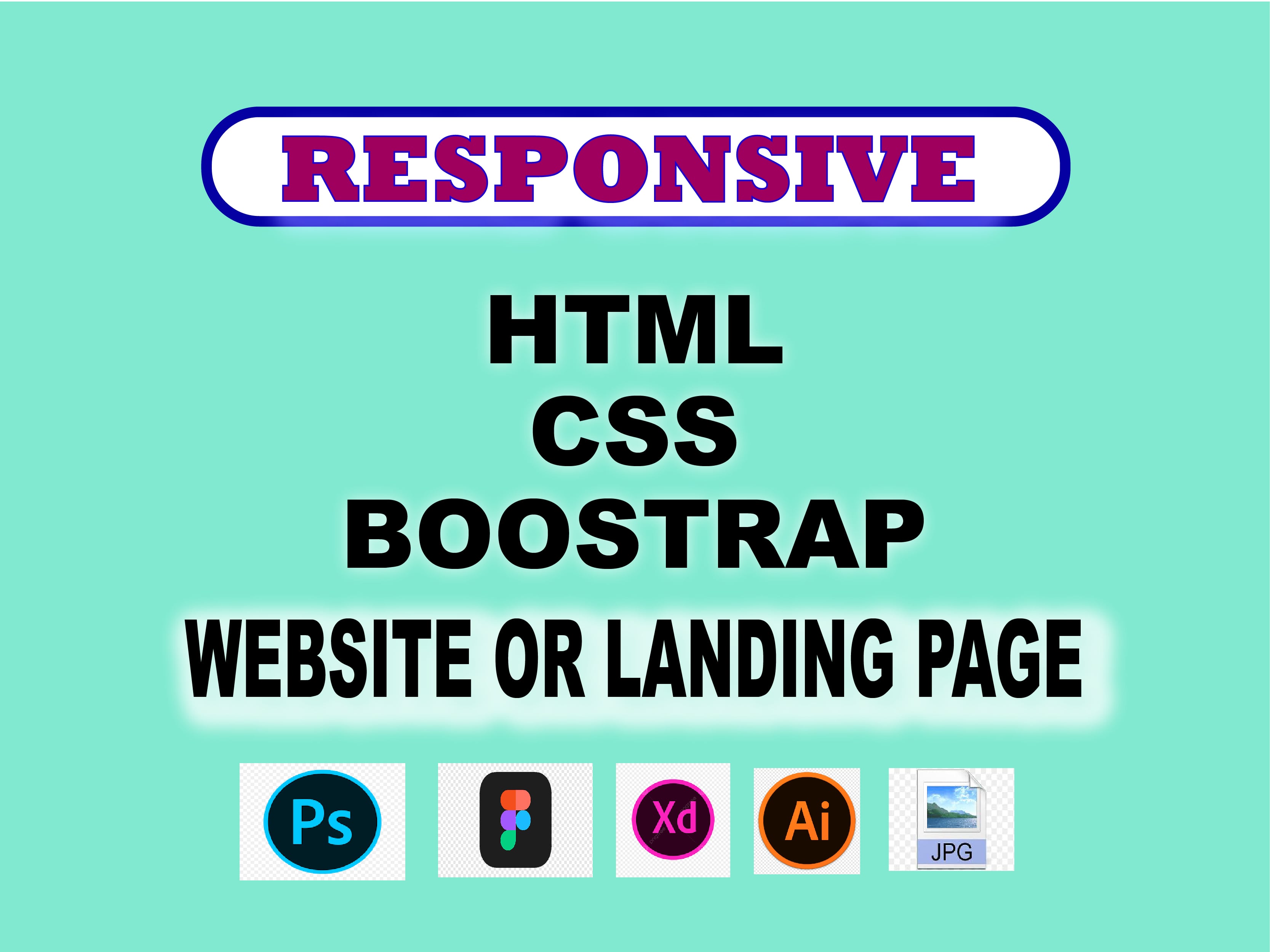 I will convert Figma, PSD, XD, AI, Sketch, or Image into responsive HTML/CSS with clean code