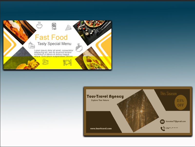 Eye-catchy Facebook,Twitter ,Linkedin Covers at low cost 