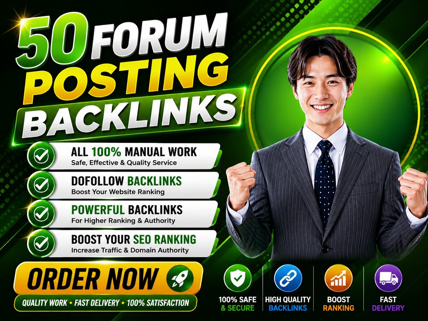 I will manually provide 50 forum posting backlinks to high DA 30+ with low spam score