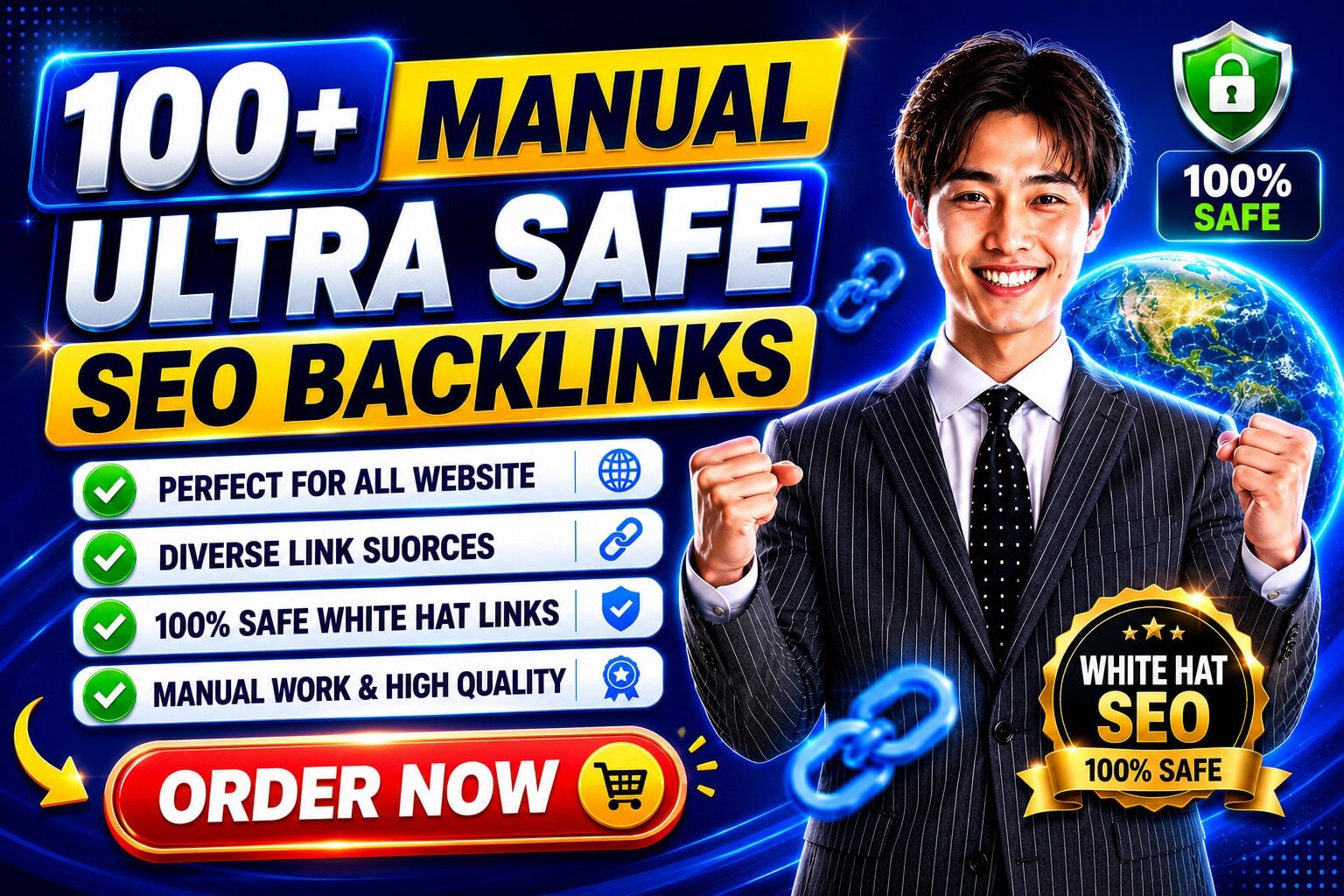 I will manually provide 100 seo backlinks high da quality dofollow link building google ranking