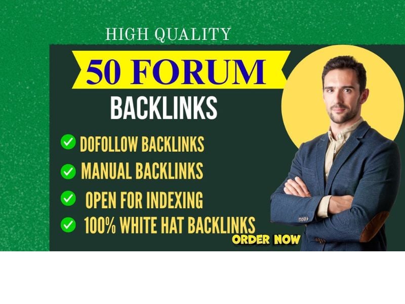 I will manually provide 50 forum posting backlinks, ...