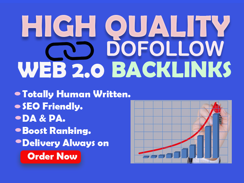 Get 100 high quality manual web 2.0 backlinks with DA and PA for better ranking