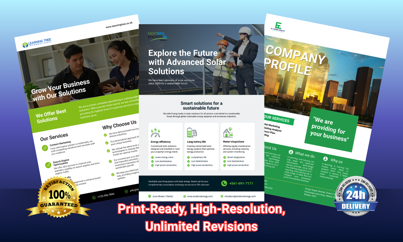 I will design professional flyers for business, corporate, restaurant, and events