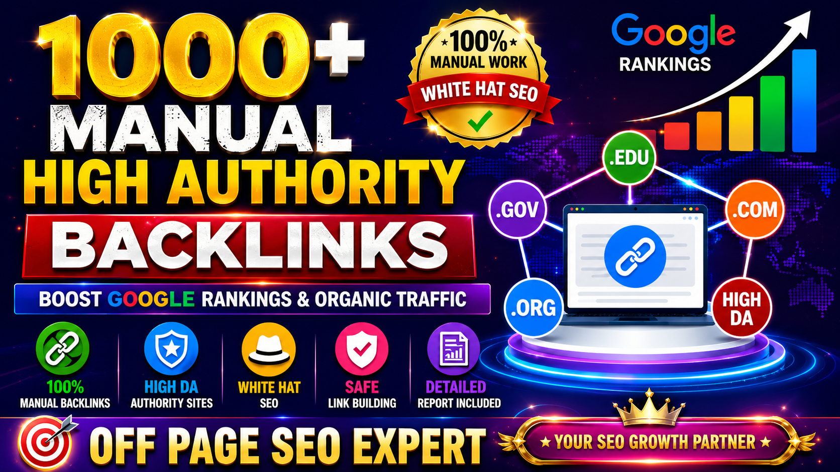 Get 1000+ Manual High Authority Backlinks for Better SEO Results