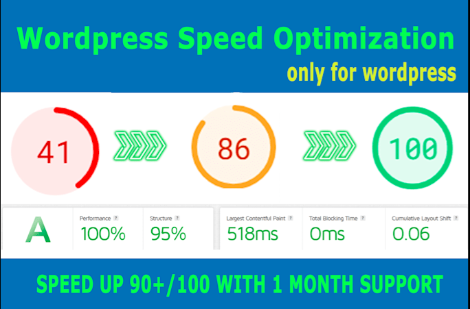 I Will Optimize WordPress Speed | 90+ Score & Rank Higher