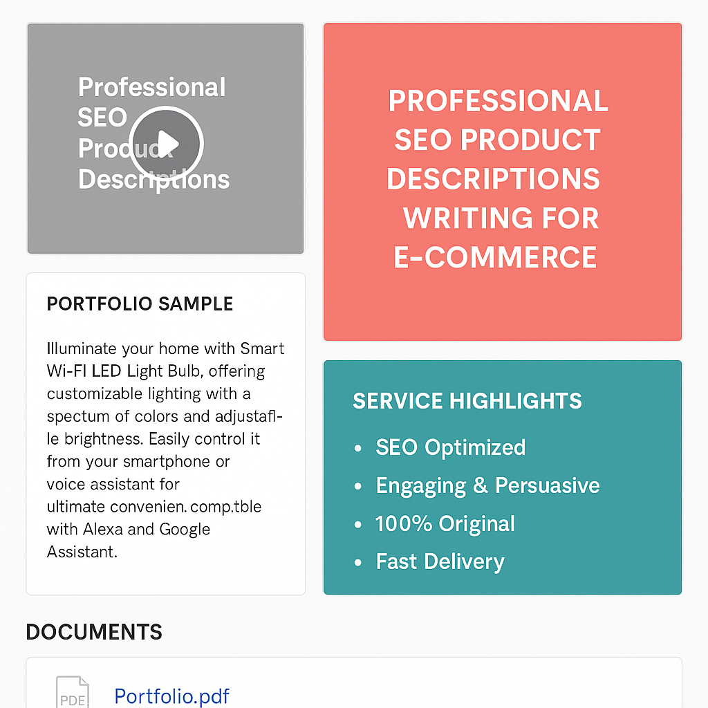 Optimized Product Descriptions to Boost Your E-commerce Sales 