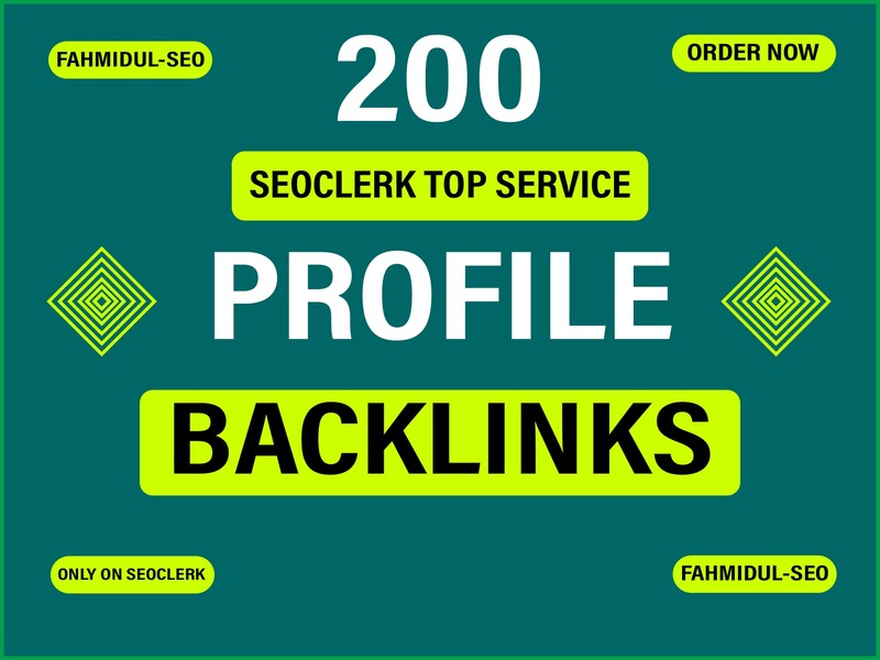 Build high quality profile backlinks too boost your seo ranking
